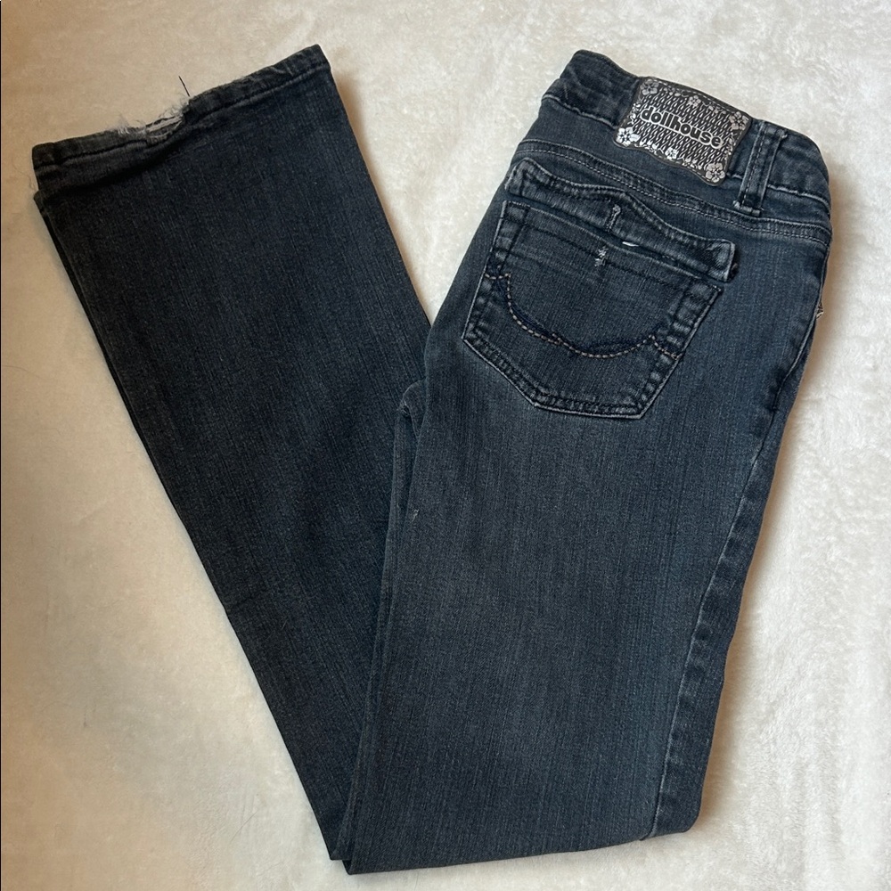 Dollhouse Dark Indigo Straight Leg Jeans